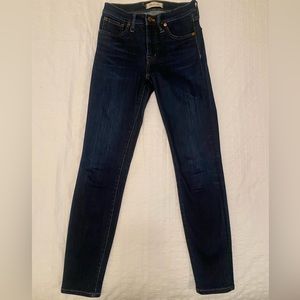 Madewell 9” High-Rise Skinny TENCEL Dark Wash Size 24